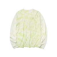 AOZA户外运动扎染美利奴羊毛T恤长袖打底徒步外穿春夏男女 绿色 XS