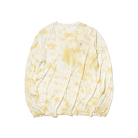 AOZA户外运动扎染美利奴羊毛T恤长袖打底徒步外穿春夏男女 黄色 XS