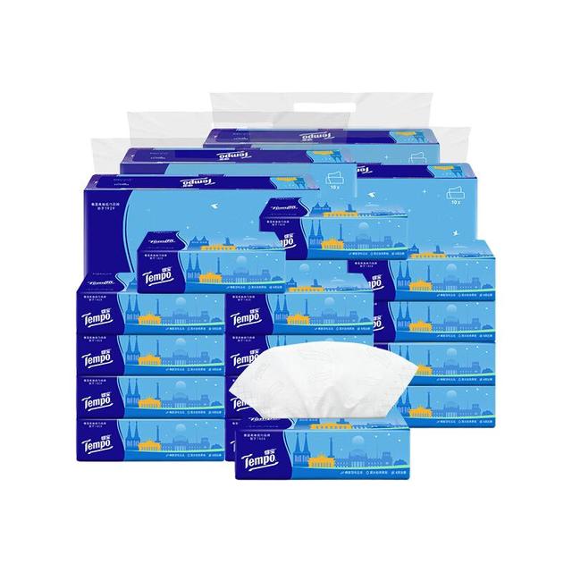 得宝 欧式包装抽纸4层*80抽*40包