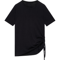 ERDOS 春夏丝棉圆领不对称宽松百搭休闲显瘦短袖女针织衫 白 XL 170/92A