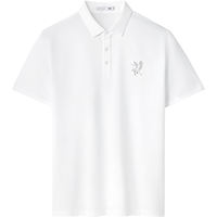 HLA海澜之家短袖POLO衫男25透气舒适大码短袖男夏HNTPW2J009A 漂白1W M 170/88 125~136斤