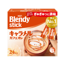 AGF Blendy 条状三合一 焦糖 速溶咖啡欧蕾24支 焦糖24支