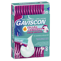 新西兰 澳洲Gaviscon嘉胃斯康 助消化液 双重加强型 12X10毫升 便携小包装