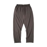 马登 MADEN工装 重磅针织长裤子男松紧腰卷边纯棉锥型裤春秋运动休闲裤 咖啡色 L