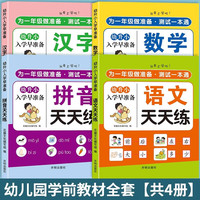 京东百亿补贴：《拼图/汉字/数学/语文天天练》（4册）幼小衔接教材