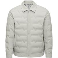 海澜之家 山不在高轻薄排骨羽绒服25冬新石墨烯衬衫领外套男士