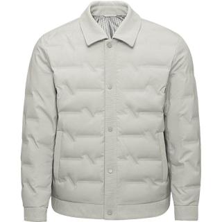 海澜之家 山不在高轻薄排骨羽绒服25冬新石墨烯衬衫领外套男士