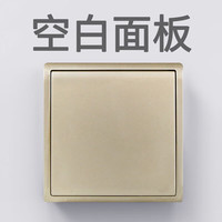 施耐德(Schneider)电气施耐德开关丰尚系列家用金色一开五孔二三插86型暗装开关插座 空白面板