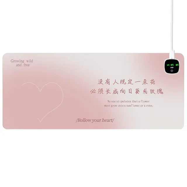 加热鼠标垫办公室桌面加热暖桌垫学生发热暖手防水办公键盘高颜值