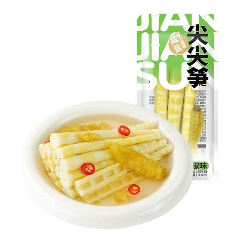 山不野酸辣笋尖泡椒竹笋脆笋小包装零食开袋即食袋装零食笋尖
