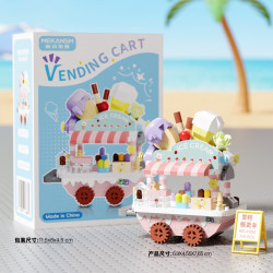 梅肯斯姆 梦想小店系列 夏日冰淇凌贩卖小车385PCS 积木玩具