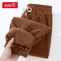 班尼路 300g重磅双面摇粒绒加绒加厚束脚裤