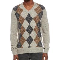 布克兄弟 Brooks BrothersArgyle Wool-Blend V-Neck Sweater