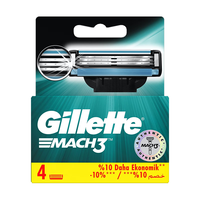 Gillette/吉列 四片装 男士剃须刀 4刀头