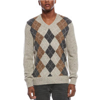 限新用户：Brooks Brothers 男士 菱形花纹羊毛混纺V领毛衣