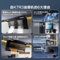 万家乐K7R3抽吸油烟机燃气灶烟灶套装顶侧双吸烟机灶具变频三件套