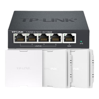 TP-LINK 普联 XAP1800GI-PoE 双频1800M 千兆无线AP Wi-Fi 6（802.11ax）POE 白色 3个装+TL-R470GP-AC 5口路由器 AP套装