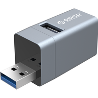 ORICO 奥睿科 USB3.0集线器 一分三 铝合金 灰色