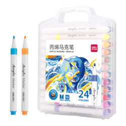 得力 HM108-24 儿童丙烯马克笔 24色