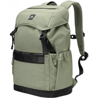 斯凯奇 双肩背包男女同款电脑包2024通勤减负护脊书包 草药米色/02BV 99