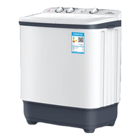 小鸭 牌洗+脱15公斤 洗衣机半自动家用 双电机大容量双桶双缸波轮洗衣机脱水甩干双筒 半自动洗衣机 洗涤9公斤