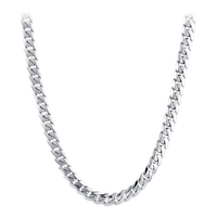 GsunG铂金项链男士PT950古巴项链大气白金男款项链马鞭链实心表扣定制 PT950项链70克左右定制