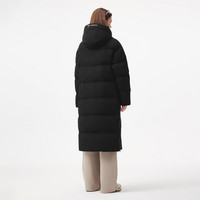 坦博尔2025冬季新款羽绒服女长款连帽运动休闲百搭保暖外套TE5550873D 缟羽灰 XS (160)
