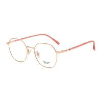 帕莎近视眼镜框时尚框架眼镜可配近视防蓝光办公电脑金属圆形PJ66381 -110-1-玫瑰金