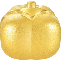 周生生 文化祝福铜钱招财国风足金串珠 组合单颗 甜柿92657C