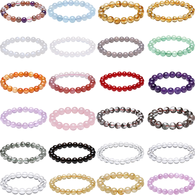 周六福 新年  水晶玛瑙玉髓手串男女款绿幽灵超七招财手链 增强自信-朱红玛瑙 8mm