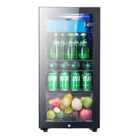 先科（SAST）冰吧冷藏柜 欧式恒温红酒柜酒店家用电冰箱迷你小型单门办公室电竞保鲜展示留样茶叶饮料药品柜 120升 （全冷藏保鲜+蓝光灯+带锁）