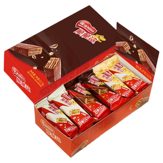 Nestlé雀巢（Nestle）脆脆鲨威化饼干12.5g*18条混合装 约225g 办公室代餐 休闲零食 脆脆鲨混合口味18条225g盒装