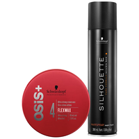  Schwarzkopf/施华蔻 随意造型 造型套装+丝露华+随意发蜡+定型喷雾发胶发泥  385ml