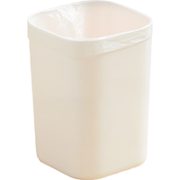 禧天龙卫生间缝隙垃圾桶家用厨房夹缝长方形垃圾篓厕所纸篓 奶白10升【正方形20.8*20.8cm】