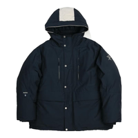 nautica white sail 复古经典拼色 中性连帽羽绒服 藏青色41C S