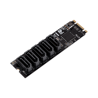 M2转SATA3扩展卡M.2NVME转SATA3.0固态硬盘转接卡5口SATA扩展卡