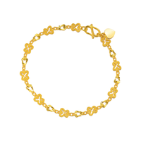 Chow Sang Sang 周生生 38954B 蝴蝶间梨型足金手链 17cm 5.5g