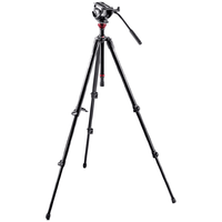 曼富图(Manfrotto)MVH500AH,755XBK 铝合金摄像三脚架套装 液压摄像云台