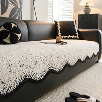 今后沙发垫四季通用防滑2025年皮沙发座垫轻奢高级感沙发盖布 乐初异形(垫)-白色 90*280cm【大四人位】