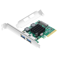 EB-LINK PCIE X4转2口USB3.1扩展卡高速双接口支持小机箱台式机电脑内置USB转接卡HUB集线卡免供电