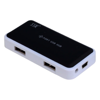 SSK 飚王 SHU008 USB2.0集线器 一分四 0.61m 黑色