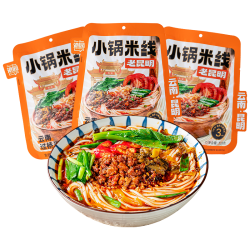滇园 老昆明保鲜小锅米线3袋装 云南特产过桥米线速煮螺蛳粉 方便米粉