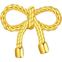 潮宏基 小确幸蝴蝶结黄金耳钉足金耳环5G耳饰单只 计价