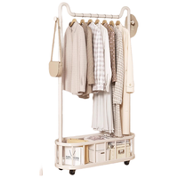 移动端、京东百亿补贴：全品屋 衣架落地立式衣帽架挂衣架卧室晾衣架挂衣服高级置物架单60