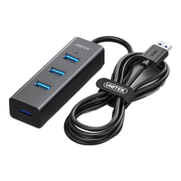 UNITEK 优越者 Y-3089 USB3.0集线器 一分四 1.2m 简约黑