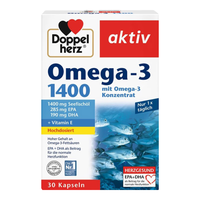 双心高纯度深海鱼油软胶囊30粒/盒1400mg 30粒*1盒