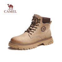 骆驼(CAMEL)情侣款大黄靴时尚休闲英伦厚底增高经典马丁靴 G13W076002W 米灰/咖色(女款) 3