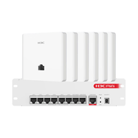 华三（新华三 H3C）AP面板全屋wifi套装5个千兆双频无线ap+9口PoE路由器酒店民宿家用别墅复式企业组网全屋路由 3000M
