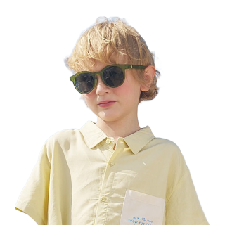 移动端、京东百亿补贴：kk树 儿童墨镜可折叠女孩宝宝男童小孩偏光护眼时尚太阳镜 橄榄果 均码