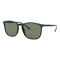 移动端、京东百亿补贴：Ray-Ban 太阳镜简约时尚轻质全框墨镜0RB4387F 可定制 901/71黑色镜框绿色镜片 尺
